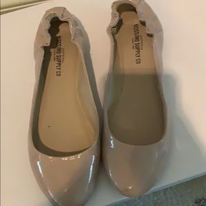 Nude patent leather flats from target
